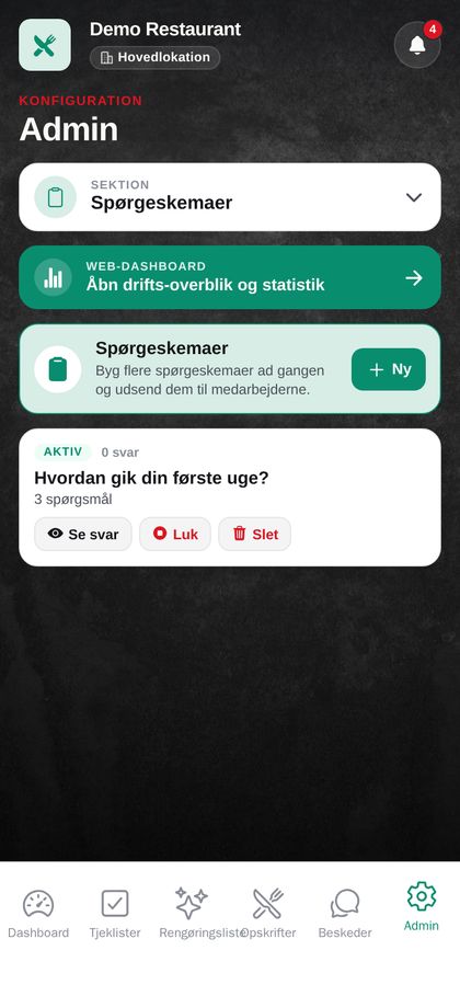 Admin – surveys