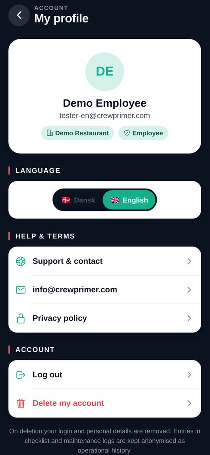 Employee – profile